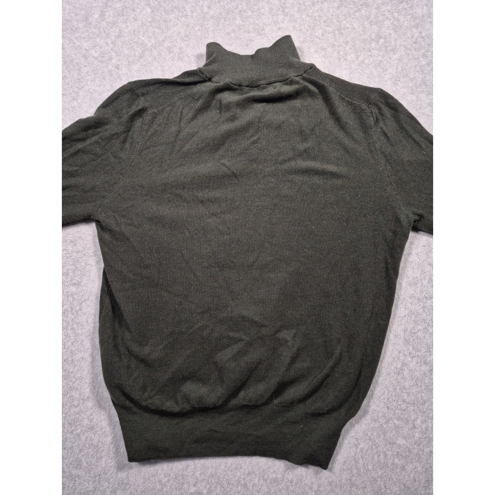 Brooks Brothers Sweater 1/4 Zip Men's L Brookstech Merino Wool Green Preppy - Picture 6 of 6